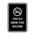Portrait Round This Is A Smoke Free Building Sign