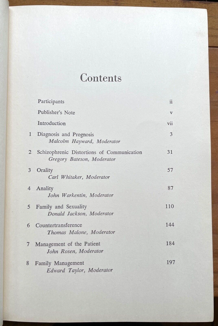 PSYCHOTHERAPY OF CHRONIC SCHIZOPHRENIC PATIENTS - Whitaker, 1st 1958 - THERAPY