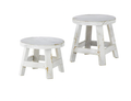 Raz 5" Distressed White Stool Riser Small