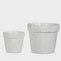Raz 7.25" Stars and Stripes Planters-White Large