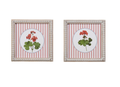 Raz 9.5" Ticking Stripe Wall Art