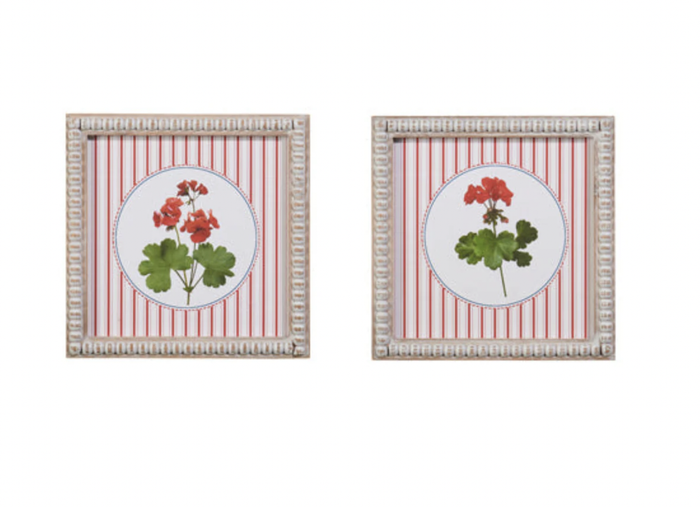 Raz 9.5" Ticking Stripe Wall Art