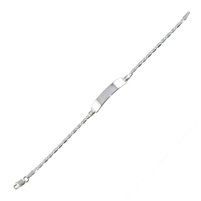 Silver 925 Rhodium Plated 2.5mm Vale Baby Bracelet ID Bracelet - DIB00042RH | Silver Palace Inc.