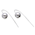 Silver 925 Rhodium Plated Bead Earrings with Hanging Post  - STE01079 | Silver Palace Inc.