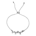 Silver 925 Rhodium Plated Circe Hoop with Dangling Confetti Lariat Bracelet - DIB00023RH | Silver Palace Inc.