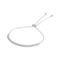 Silver 925 Rhodium Plated DC Beaded Lariat Bracelet - DIB00024RH | Silver Palace Inc.