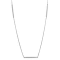 Silver 925 Rhodium Plated Diamond Cut Bars Necklace - DIN00019RH | Silver Palace Inc.