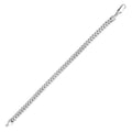 Silver 925 Rhodium Plated Franco Bracelet 5.75mm - CH427 RH BR | Silver Palace Inc.