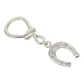 Silver 925 Rhodium Plated Horseshoe Keychain - KEYCHAIN29 | Silver Palace Inc.