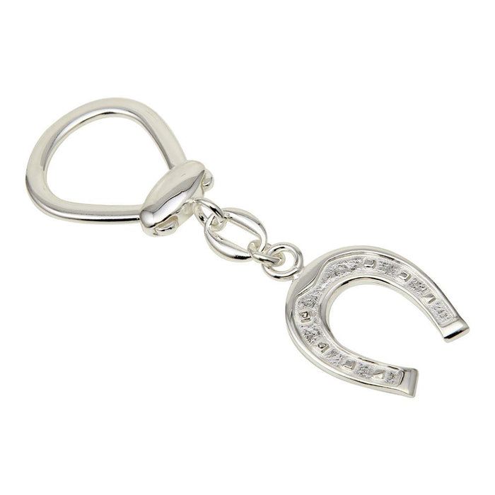 Silver 925 Rhodium Plated Horseshoe Keychain - KEYCHAIN29 | Silver Palace Inc.