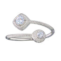 Silver 925 Rhodium Plated Open CZ Ring - BGR01149 | Silver Palace Inc.