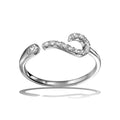 Silver 925 Rhodium Plated Question Mark CZ Ring - BGR01122 | Silver Palace Inc.