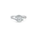 Silver 925 Rhodium Plated Round Center Ring - BGR01127 | Silver Palace Inc.