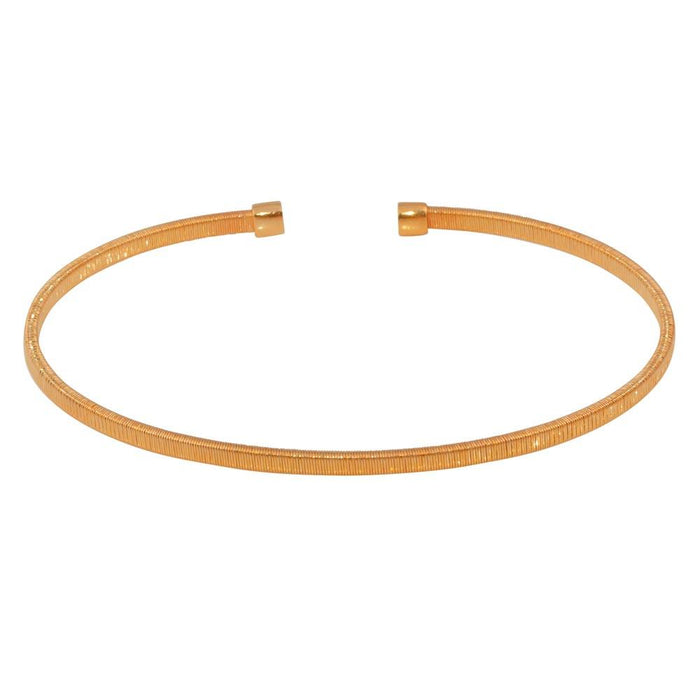 Silver 925 Rose Gold Plated Flat Bangle - ARB00007RGP | Silver Palace Inc.