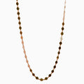 Silver 925 Rose Gold Plated Flat Circle Necklace - ECN00024RGP | Silver Palace Inc.