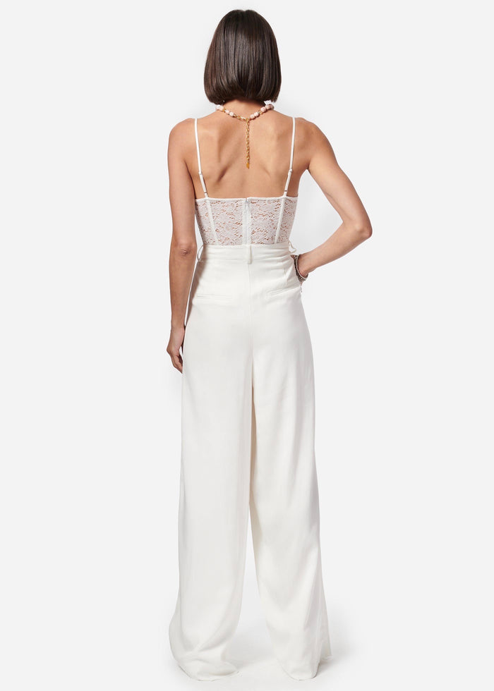 Rylie Rayon Twill Pant (White)