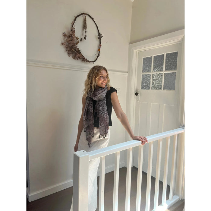 Scarves Australia Fashion Scarf Animal Print Scarf with Tassels