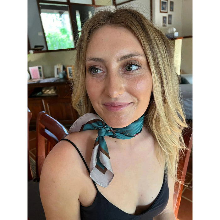 Scarves Australia Fashion Scarf 🐎 Neck Scarf - Dark Green - Horses