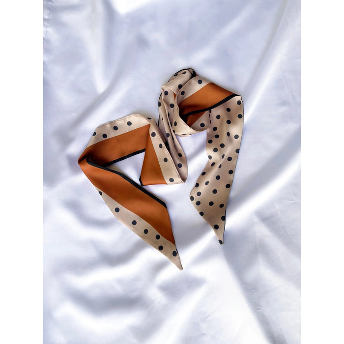 Scarves Australia Fashion Scarf Skinny Scarf - Dot Scarf - Neck Scarf - Blush Cinnamon Stripe