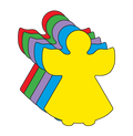 Large Assorted Cut-Out Angel colorful holiday decoration