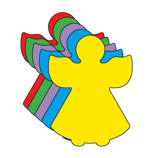 Large Assorted Cut-Out Angel colorful holiday decoration