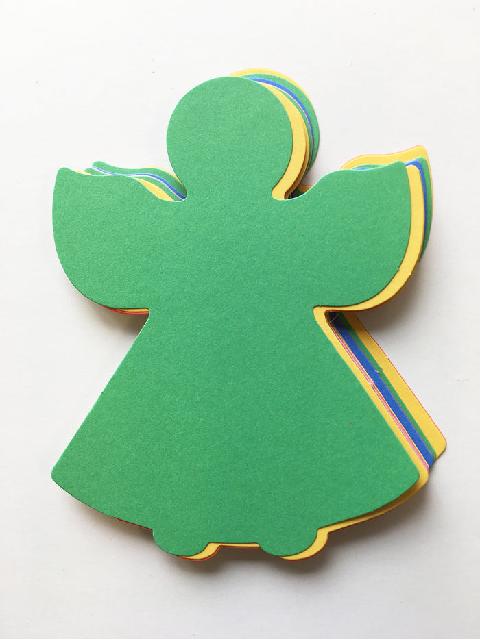 Assorted color angel shapes, perfect for crafts and decorations