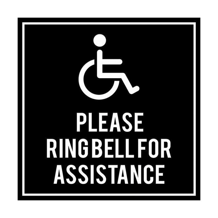 Signs ByLITA Square please ring bell for assistance Sign