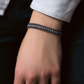 Silver 925 Black Rhodium Plated Italian Tennis CZ Bracelet - ITB00205BLK