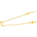 Silver 925 Gold Rhodium Plated Three CZ Necklace - STP00039GP | Silver Palace Inc.