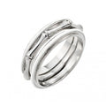 Silver 925 Rhodium Plated Bone Eternity Ring - BGR00888WHT | Silver Palace Inc.