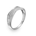 Silver 925 Rhodium Plated Curvy Shank Trio Ring - GMR00157 | Silver Palace Inc.