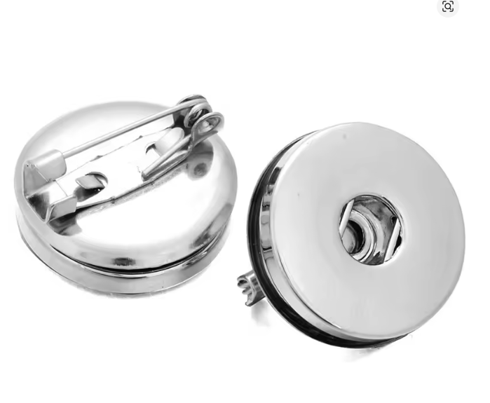 Single Snap Pin Back Snap Charm 20mm Snap Jewelry
