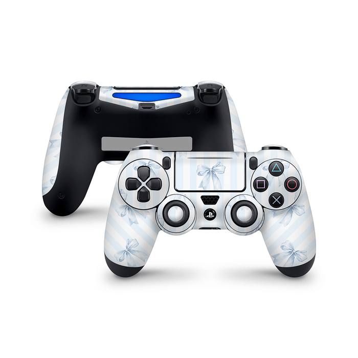 Sky Blue Bows PS4 DualShock Controller Decal Skin
