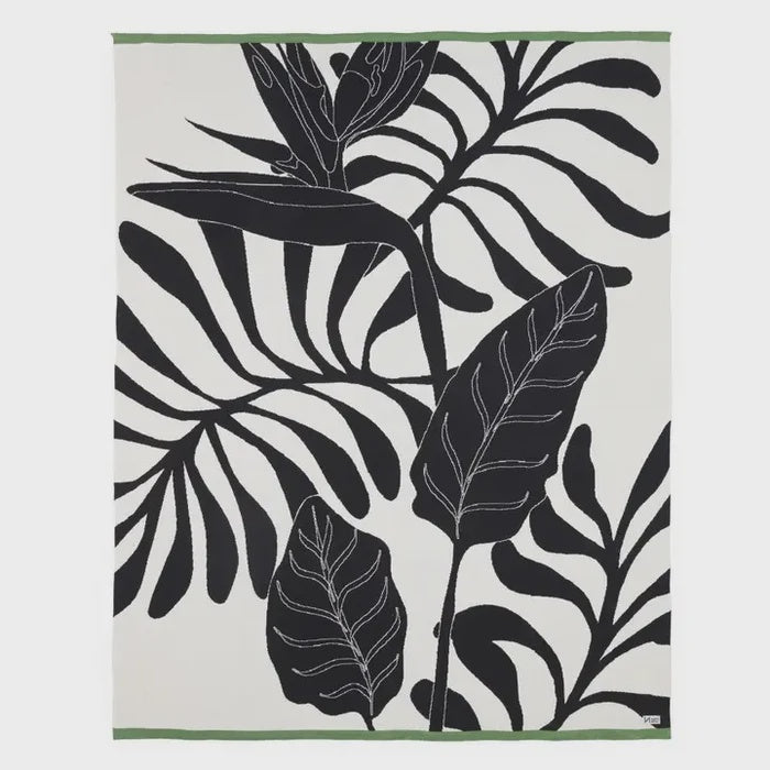 Sophie Home - Throw Blanket / Leaf Mono