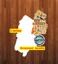 Special New Jersey State - With Hole or NO HOLE Bundle - ornament bundle price - MDF sublimation blank