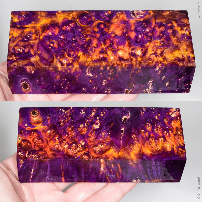 Stabilized box elder burl wood block