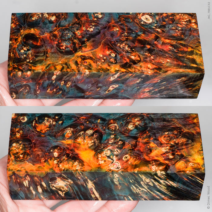 Stabilized box elder burl wood block