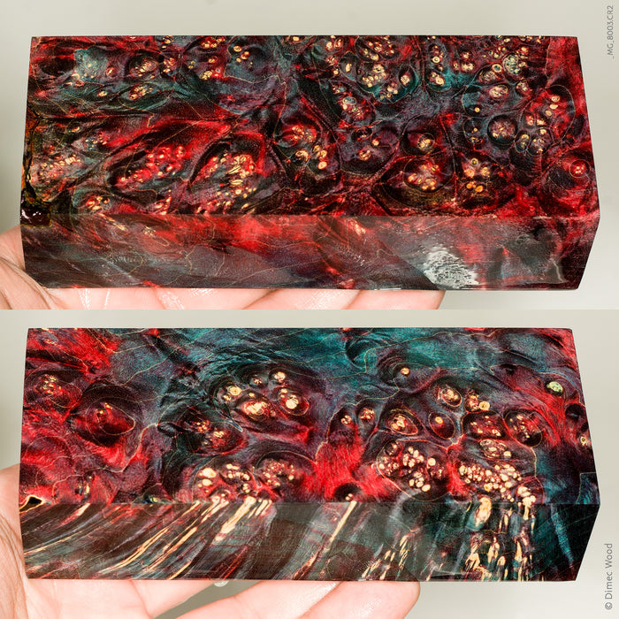 Stabilized box elder burl wood block