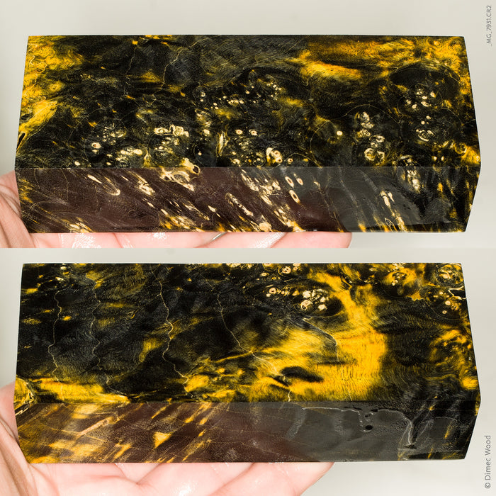 Stabilized box elder burl wood block
