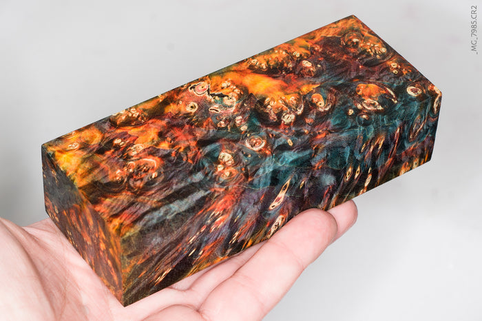 Stabilized box elder burl wood block
