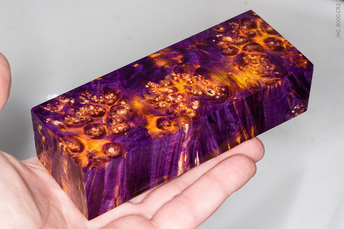 Stabilized box elder burl wood block