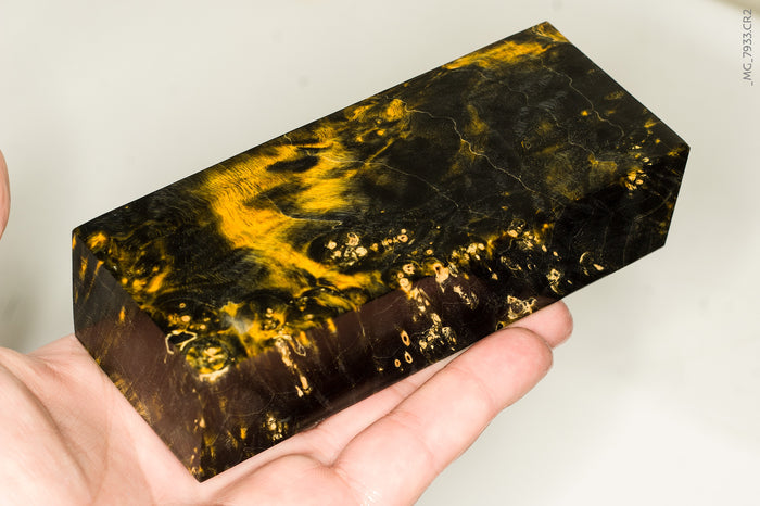 Stabilized box elder burl wood block