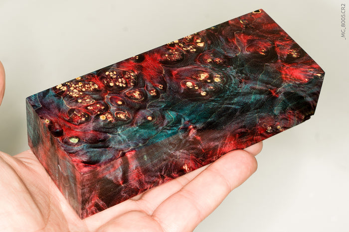 Stabilized box elder burl wood block
