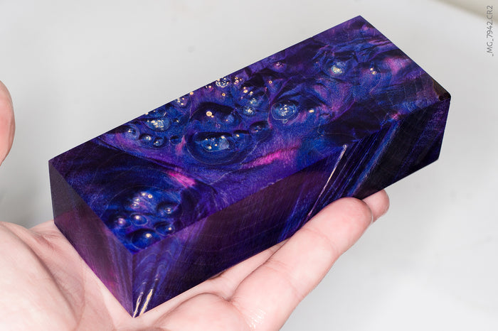 Stabilized box elder burl wood block