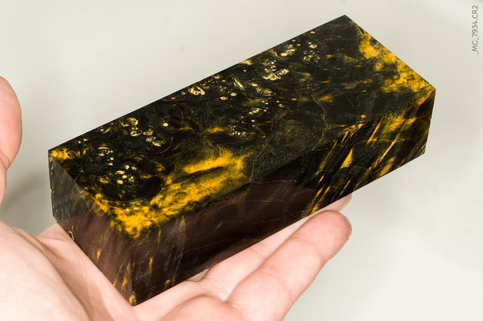 Stabilized box elder burl wood block