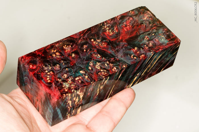 Stabilized box elder burl wood block