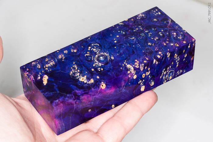 Stabilized box elder burl wood block