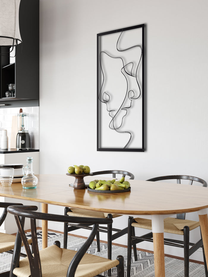 Two Faces Metal Wall Art