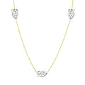 Silver 925 2 Toned Gold Plated 5 Owl 34 Inches Necklace - DIN00022GP | Silver Palace Inc.