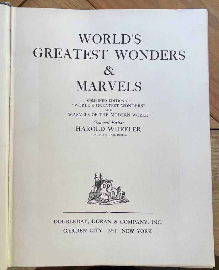 WORLD'S GREATEST WONDERS AND MARVELS - 1st 1941 - ILLUSTRATED CULTURES & TECH